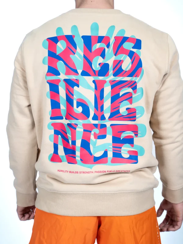 Gemischter Pullover bio desert sand "Ginga