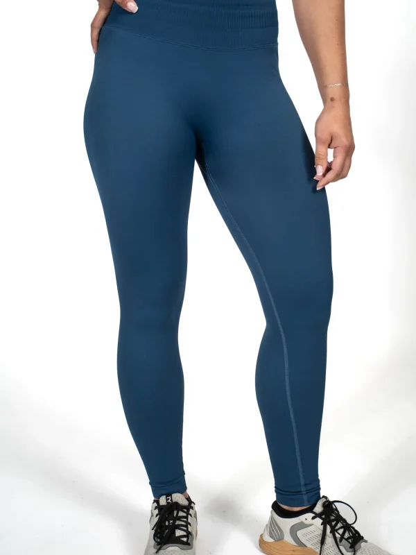 Legginsy bezszwowe w kolorze ciemnoniebieskim
